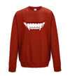 Dracula Vampire Teeth Printed Sweatshirt - Mr Wings Emporium 