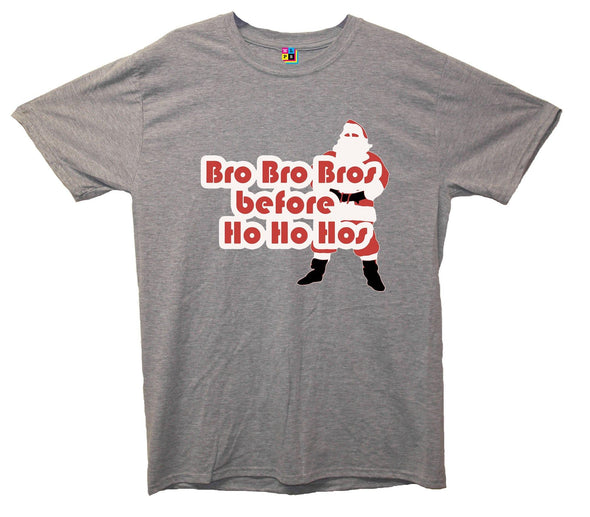 Bro's Before Ho's Santa Printed T-Shirt - Mr Wings Emporium 