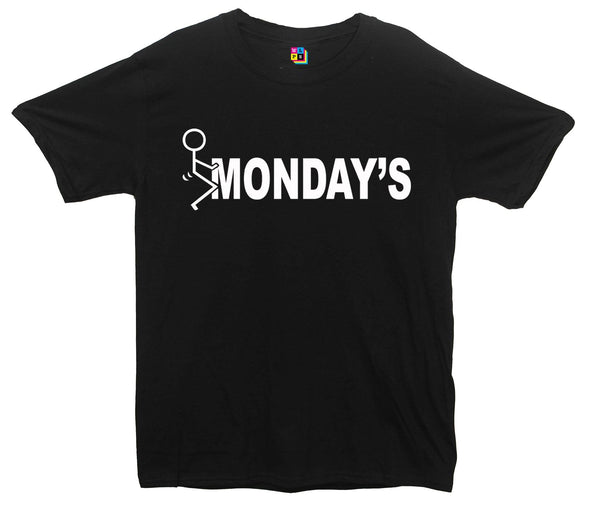 Fuck Monday's Stick Man Printed T-Shirt - Mr Wings Emporium 