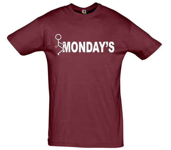 Fuck Monday's Stick Man Printed T-Shirt - Mr Wings Emporium 