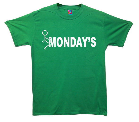 Fuck Monday's Stick Man Printed T-Shirt - Mr Wings Emporium 