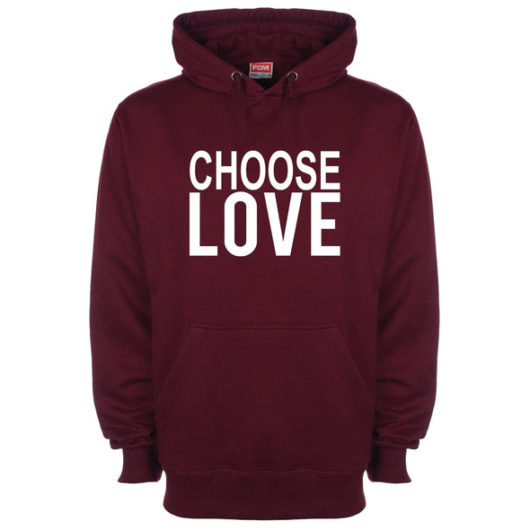 Choose Love Printed Hoodie - Mr Wings Emporium 