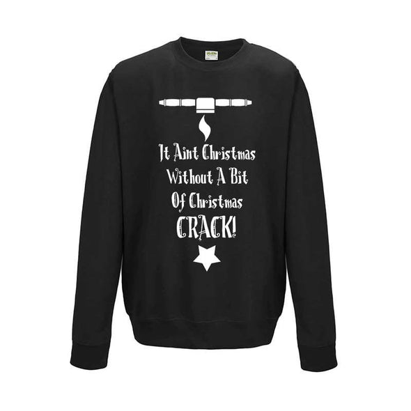 Christmas Crack Printed Sweatshirt - Mr Wings Emporium 