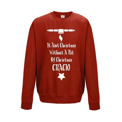 Christmas Crack Printed Sweatshirt - Mr Wings Emporium 