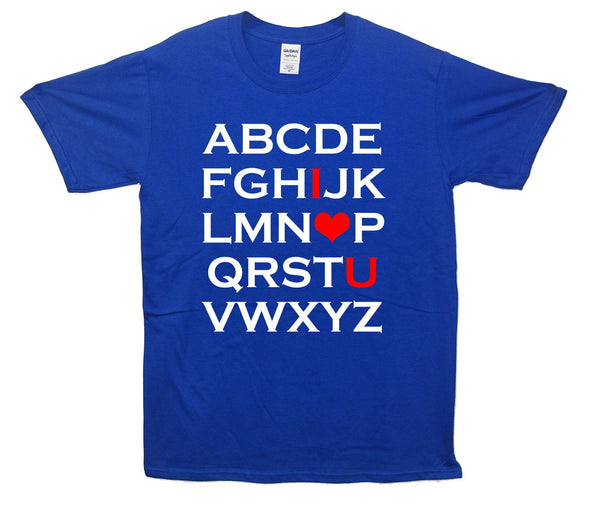 Alphabet I Love U Printed T-Shirt - Mr Wings Emporium 