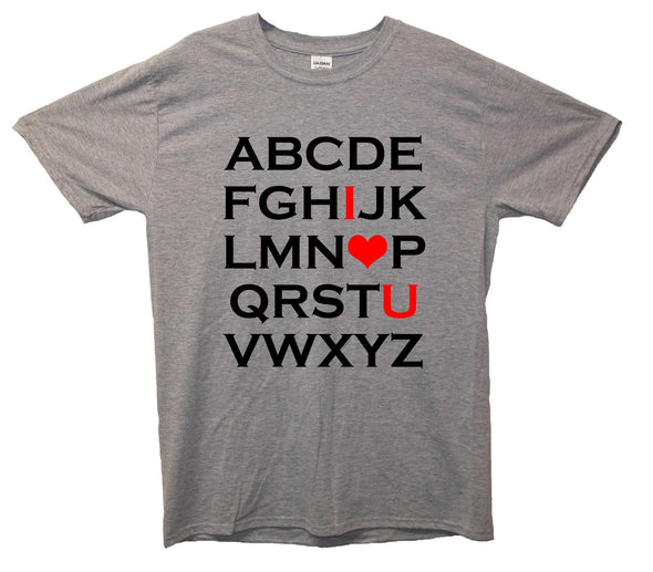 Alphabet I Love U Printed T-Shirt - Mr Wings Emporium 