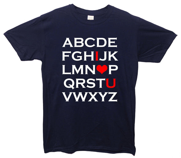 Alphabet I Love U Printed T-Shirt - Mr Wings Emporium 