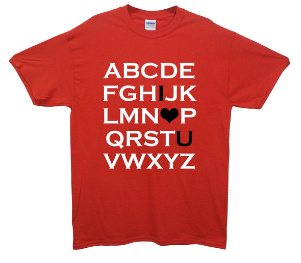 Alphabet I Love U Printed T-Shirt - Mr Wings Emporium 
