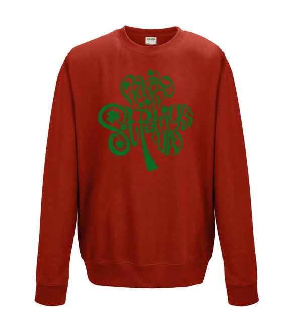 Happy St Patricks Day Shamrock Printed Sweatshirt - Mr Wings Emporium 