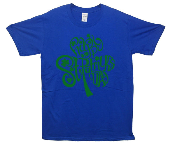 Happy St Patrick's Day Shamrock Printed T-Shirt - Mr Wings Emporium 