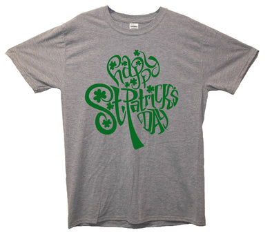 Happy St Patrick's Day Shamrock Printed T-Shirt - Mr Wings Emporium 