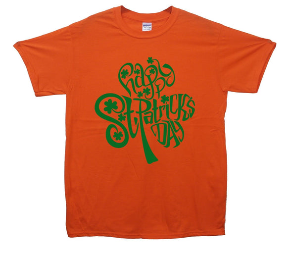 Happy St Patrick's Day Shamrock Printed T-Shirt - Mr Wings Emporium 