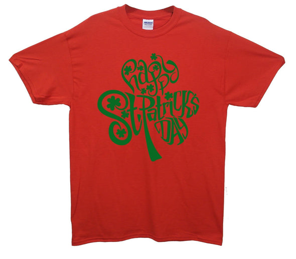 Happy St Patrick's Day Shamrock Printed T-Shirt - Mr Wings Emporium 