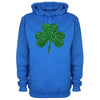 Glitter Shamrock St Patrick's Printed Hoodie - Mr Wings Emporium 