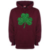 Glitter Shamrock St Patrick's Printed Hoodie - Mr Wings Emporium 