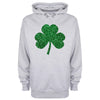 Glitter Shamrock St Patrick's Printed Hoodie - Mr Wings Emporium 