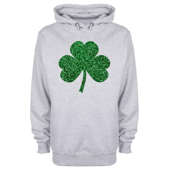 Glitter Shamrock St Patrick's Printed Hoodie - Mr Wings Emporium 