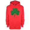 Glitter Shamrock St Patrick's Printed Hoodie - Mr Wings Emporium 