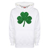 Glitter Shamrock St Patrick's Printed Hoodie - Mr Wings Emporium 