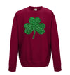 Glitter Shamrock St Patricks Day Printed Sweatshirt - Mr Wings Emporium 