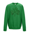 Glitter Shamrock St Patricks Day Printed Sweatshirt - Mr Wings Emporium 