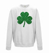 Glitter Shamrock St Patricks Day Printed Sweatshirt - Mr Wings Emporium 