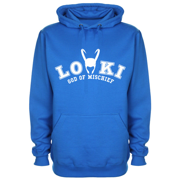 Loki God Of Mischief Blue Printed Hoodie