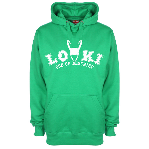 Loki God Of Mischief Green Printed Hoodie