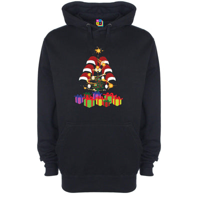 Christmas Presents, Santa Hats & Tree Printed Hoodie - Mr Wings Emporium 