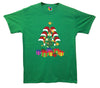 Christmas Presents, Santa Hats & Tree Printed T-Shirt - Mr Wings Emporium 