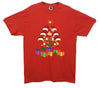 Christmas Presents, Santa Hats & Tree Printed T-Shirt - Mr Wings Emporium 