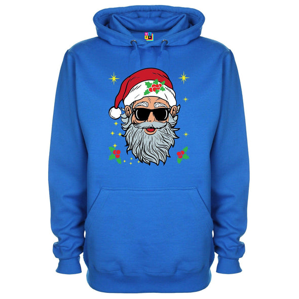 Cool Santa Printed Hoodie - Mr Wings Emporium 