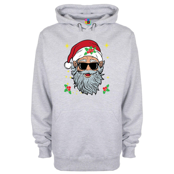 Cool Santa Printed Hoodie - Mr Wings Emporium 