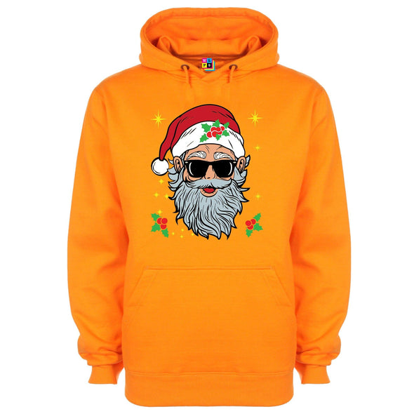 Cool Santa Printed Hoodie - Mr Wings Emporium 