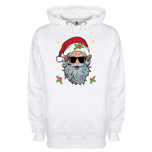 Cool Santa Printed Hoodie - Mr Wings Emporium 