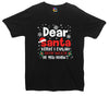 Dear Santa, How Much Do You Already Know? Printed T-Shirt - Mr Wings Emporium 