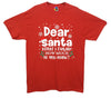 Dear Santa, How Much Do You Already Know? Printed T-Shirt - Mr Wings Emporium 