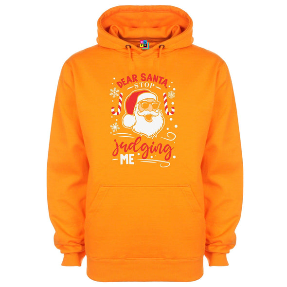 Dear Santa, Stop Judging Me Printed Hoodie - Mr Wings Emporium 
