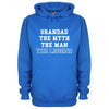 Grandad The Myth The Man The Legend Printed Hoodie - Mr Wings Emporium 