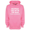 Grandad The Myth The Man The Legend Printed Hoodie - Mr Wings Emporium 