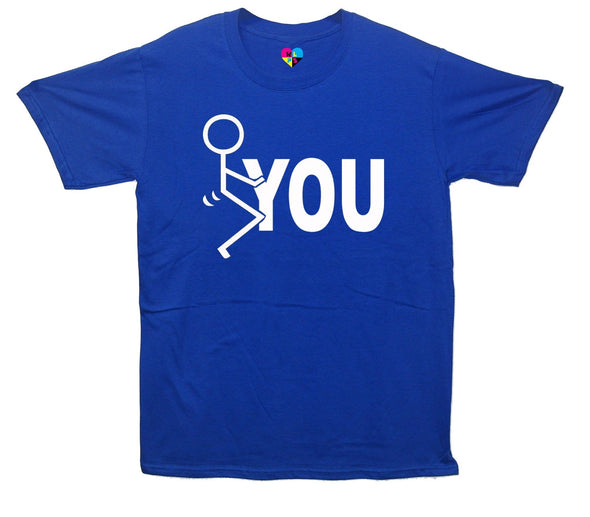 Fuck You Stick Man Printed T-Shirt - Mr Wings Emporium 