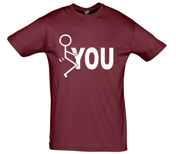 Fuck You Stick Man Printed T-Shirt - Mr Wings Emporium 