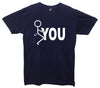 Fuck You Stick Man Printed T-Shirt - Mr Wings Emporium 