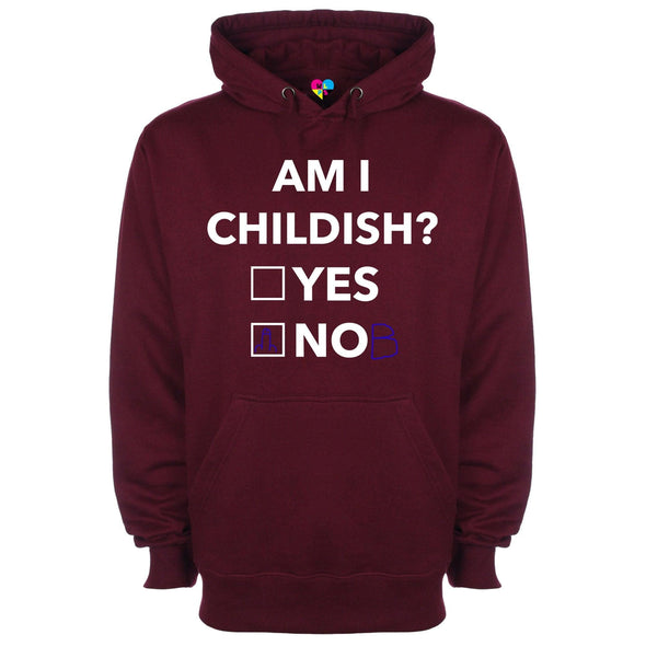 Am I Childish Printed Hoodie - Mr Wings Emporium 