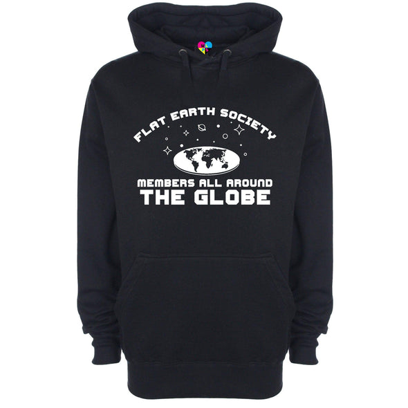 Flat Earth Society Has Members All Around The Globe Printed Hoodie - Mr Wings Emporium 