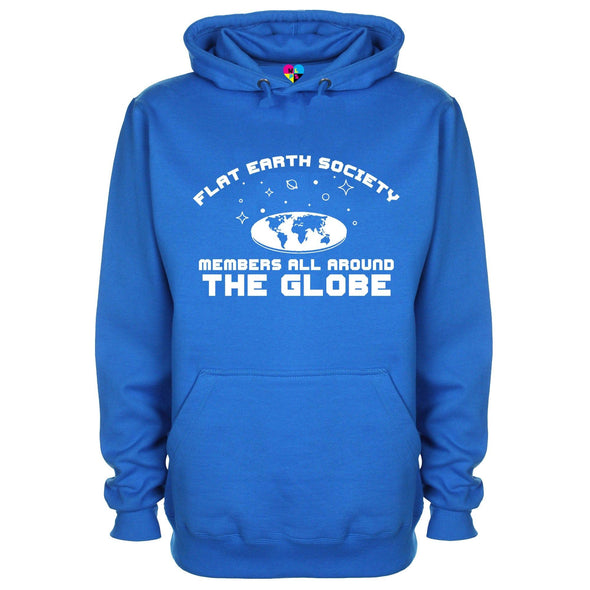 Flat Earth Society Has Members All Around The Globe Printed Hoodie - Mr Wings Emporium 