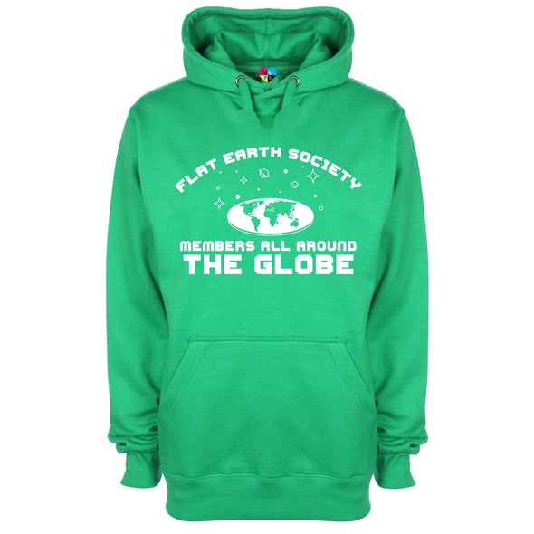 Flat Earth Society Has Members All Around The Globe Printed Hoodie - Mr Wings Emporium 