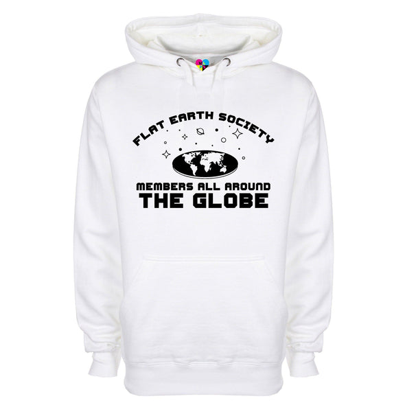 Flat Earth Society Has Members All Around The Globe Printed Hoodie - Mr Wings Emporium 