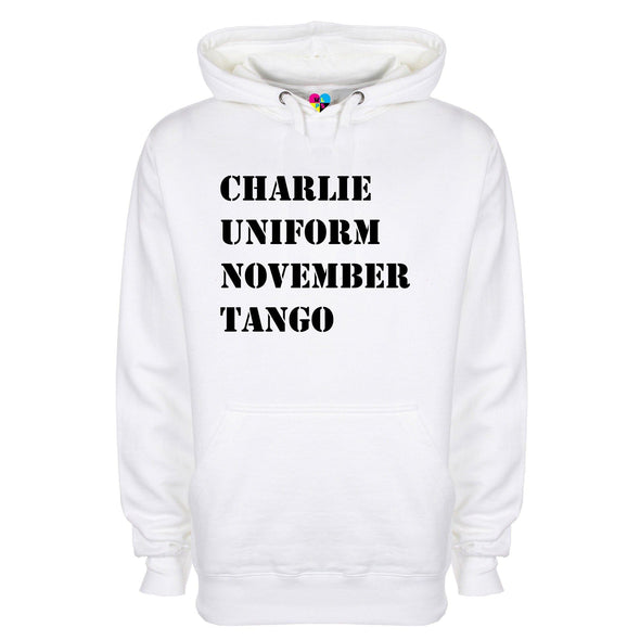 Charlie Uniform November Tango Phonetic Alaphabet Printed Hoodie - Mr Wings Emporium 