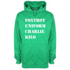 Foxtrot Uniform Charlie Kilo Phonetic Alaphabet Printed Hoodie - Mr Wings Emporium 